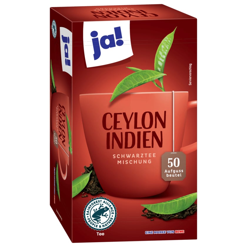 ja! Ceylon Indien 87,5g, 50 Beutel